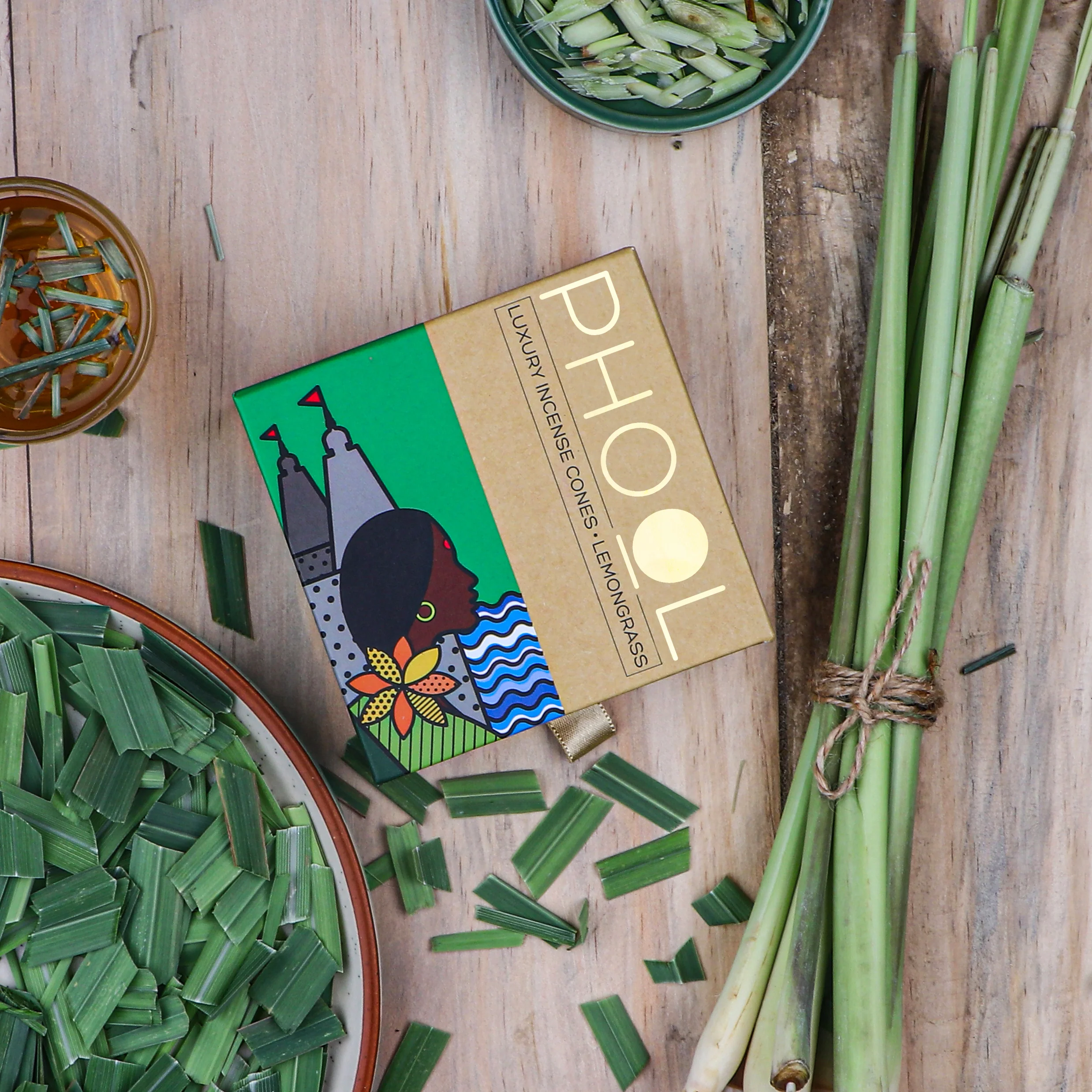 Phool Natural Incense Cones - Lemongrass - Image 3