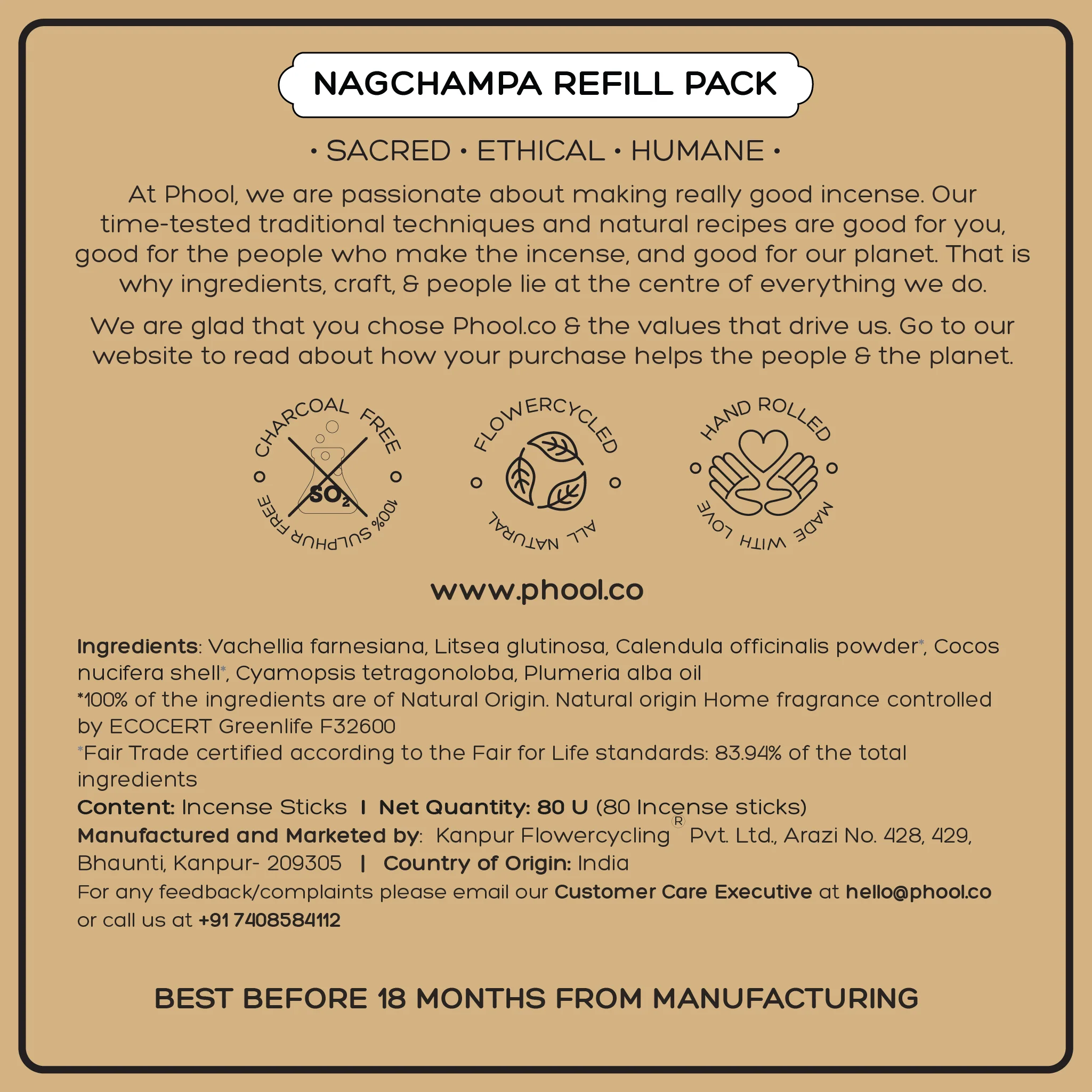 Phool Natural Incense Sticks Refill pack - Nagchampa - Image 4