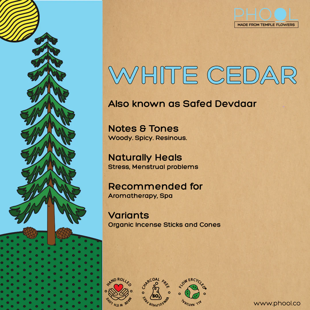 Phool Natural Incense Sticks - White Cedar - Image 5
