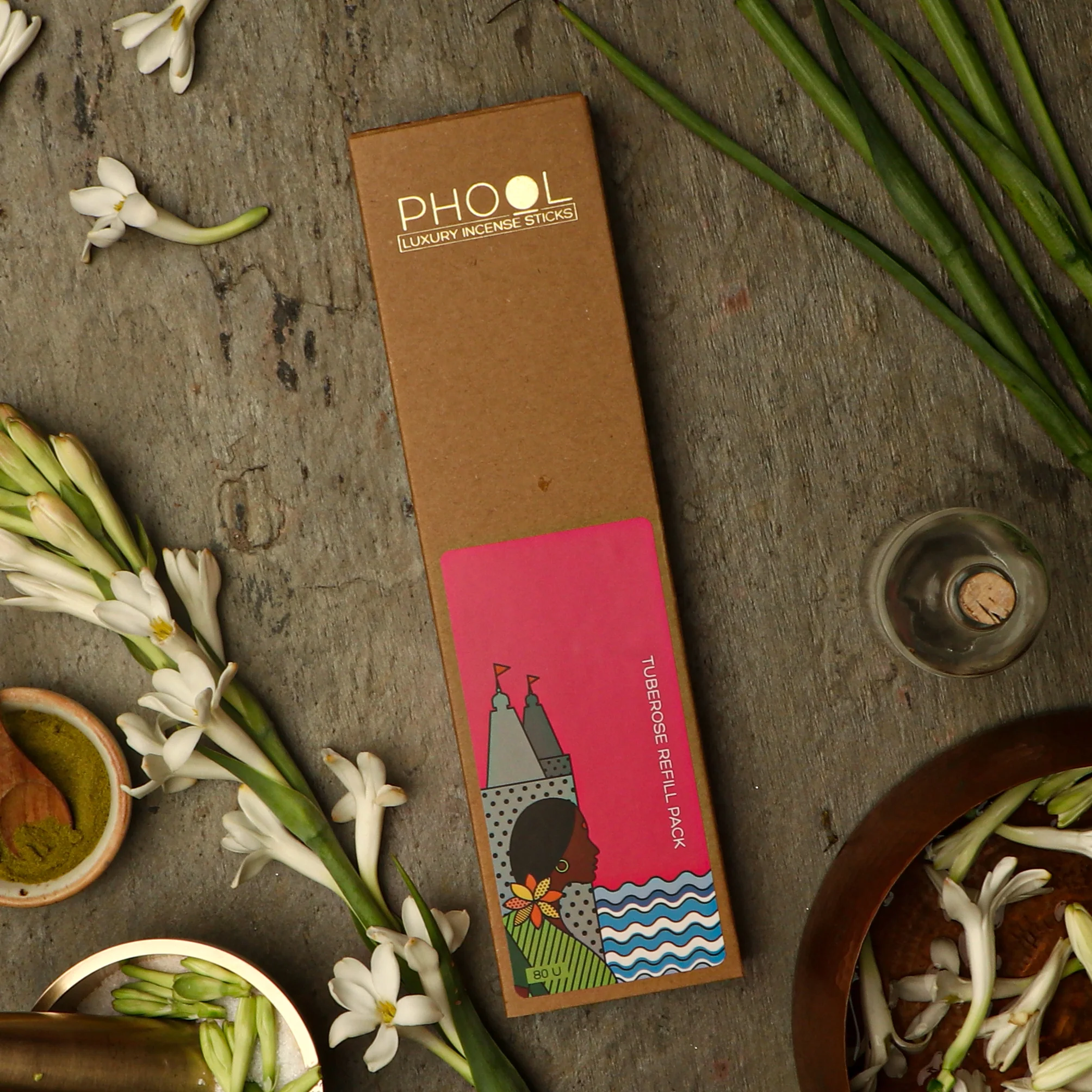 Phool Natural Incense Sticks Refill pack - Tuberose - Image 3